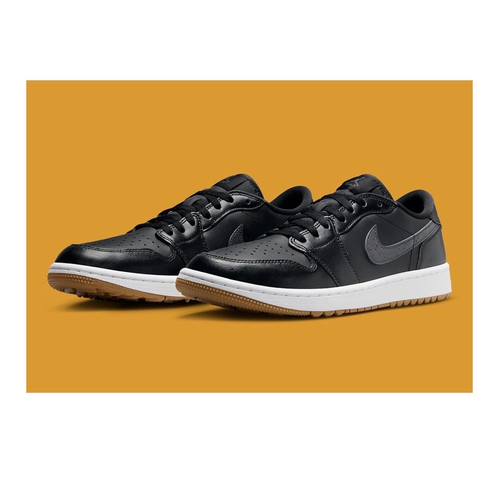 Nike Air Jordan 1 Low Golf Black Gum Medium Brown DD9315-003 Mens Sneakers SZ 7